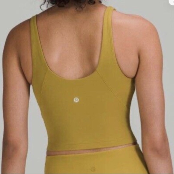 Lululemon Align Cropped Nulu Tank in Auric Gold Size 4 - Picture 2 of 9